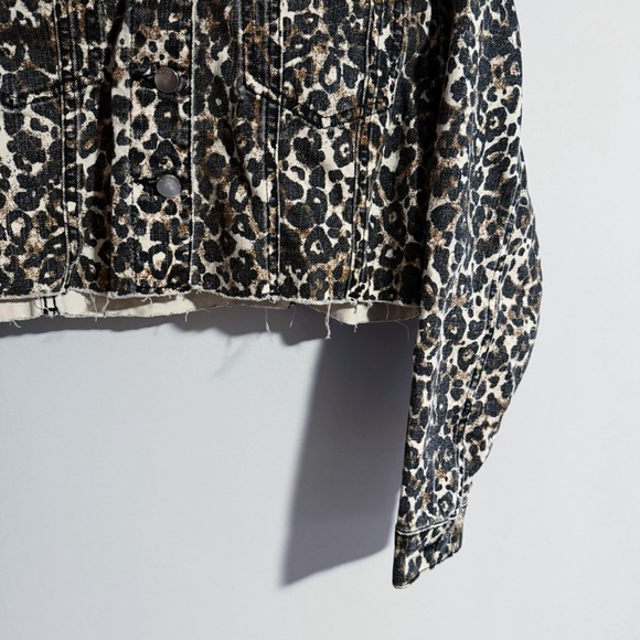 Volcom - Leopard Print Denim Crop Jacket - Picture 5 of 7
